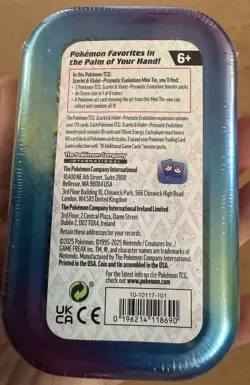 2 Pokemon Scarlet & Violet Prismatic Evolutions Mini Tins Sealed w/2 bstr packs - Image 3
