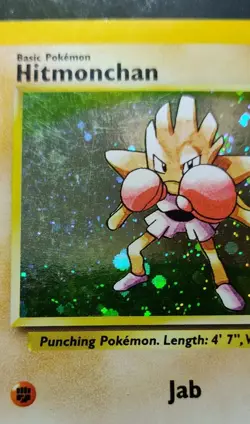 Rare, Holographic Pokemon Base 2 Set Hitmonchan 8/130 - Image 5