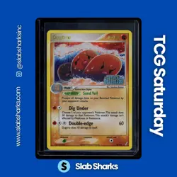 2006 POKEMON EX CRYSTAL GUARDIANS #5/100 DUGTRIO REVERSE HOLO STAMPED - Image 1