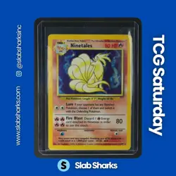 1999 POKEMON BASE SET UNLIMITED #12/102 NINETALES HOLO RARE - Image 1