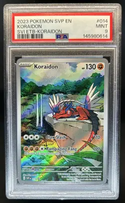 2023 Pokemon SV Black Star Promos Koraidon #014 PSA 9 - Image 1