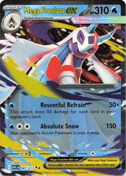 POKEMON Mega Froslass ex #047/217 Holofoil ME: Ascended Heroes NM - Image 1