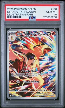 Pokemon 2025 Ethan's Typhlosion 190/182 IR Destined Rivals GEM MINT PSA 10 - Image 1