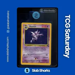 1999 POKEMON FOSSIL #6/62 HAUNTER HOLO RARE - Image 1