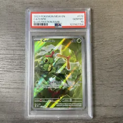 2023 Pokemon Mew EN 151 Caterpie Illustration Rare #172 PSA 10 - Image 1