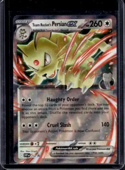 2023-25 Pokemon SV Black Star Promos Team Rocket's Persian ex #218 - Image 1