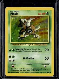 1999 Pokemon Jungle Pinsir #9/64 - Image 1
