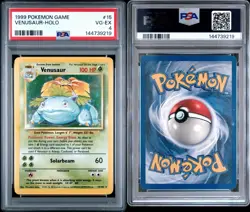 Pokemon Venusaur 15/102 Base Set Holo Rare 1999 PSA 4 English - Image 3