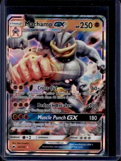 2017 Pokemon SM Burning Shadows Machamp GX #64/147 - Image 1