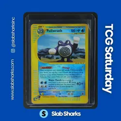 2002 POKEMON EXPEDITION SET #60/165 POLIWRATH REVERSE HOLO - Image 1