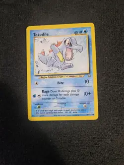 Totodile - 80/111 - Pokemon Neo Genesis Unlimited Card WOTC LP - Image 1