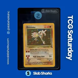 1999 POKEMON FOSSIL #7/62 HITMONLEE HOLO RARE - Image 1