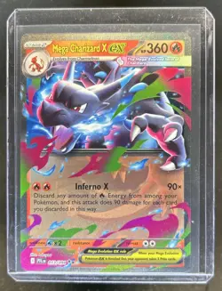 2025 Pokemon Phantasmal Flames Mega Charizard X ex Double Rare #013/094 - Image 1
