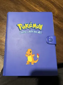 Vintage Pokemon Blue Charmander Pocket 72-Card Binder 1999 - Image 1