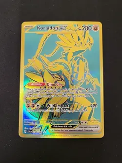 Koraidon ex 245/091 Hyper Rare Gold Paldean Fates 2024 Pokemon Card - Image 1