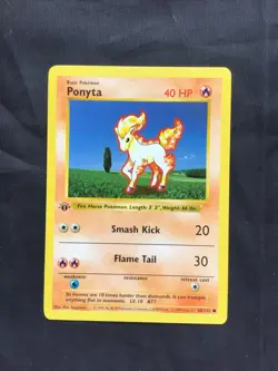 Pokemon Cards: Base Set 1st Edition Common: Ponyta 60/102 - Image 1