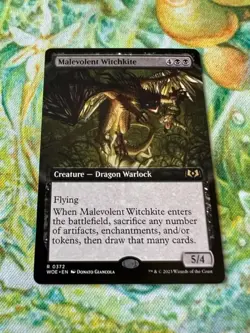 Malevolent Witchkite (Extended Art) MTG: WOE *Pack Fresh* - Image 1
