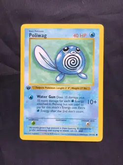 Pokemon Cards: Base Set 1st Edition Common: Poliwag 59/102 - Image 1