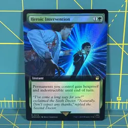 Heroic Intervention Foil Extended Art Doctor Who Commander MTG Universes Beyond - Image 1
