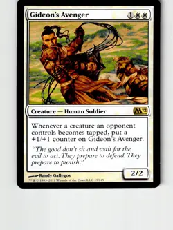 Gideon's Avenger 17 Rare Magic 2012 (M12) Magic: The Gathering Lightly Played - Image 1