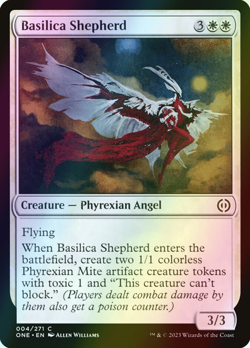 MTG Basilica Shepherd Foil ** Phyrexia: All Will Be One ** English (NM) - Image 1