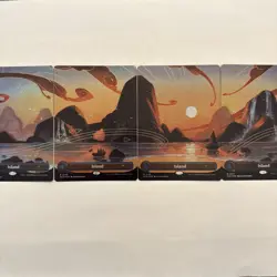 4x Island FOIL Dandan Secret Lair SLD Complete Set 2144 2145 2146 2147 MTG Mint - Image 1