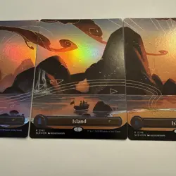 4x Island FOIL Dandan Secret Lair SLD Complete Set 2144 2145 2146 2147 MTG Mint - Image 3