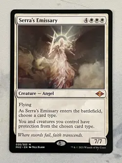Serra's Emissary Modern Horizons 2 Regular Creature White Mythic Angel 030 NM - Image 1