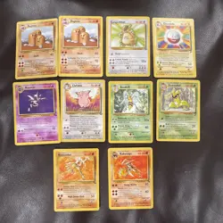 Vintage WOTC Pokemon Card Rare Lot 10x Fossil Jungle Base Set 1999 - Image 1