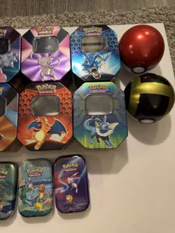 LOT OF 14 EMPTY POKEMON TCG TINS - Image 3