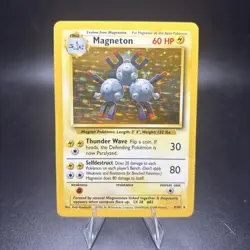 Pokemon TCG Magneton Base Set Unlimited 9/102 Holo Rare WOTC 1999 LP/NM -c - Image 1