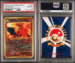 Pokemon Japanese Neo 2 Premium File Charizard Reverse Holo PSA 10💎 - Image 3