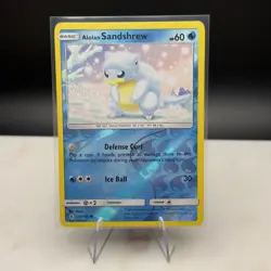 Pokemon TCG - Alolan Sandshrew [Reverse Holo] #19 Pokemon Guardians Rising - MP - Image 1