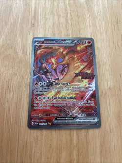 Pokemon TCG Team Rockets Moltres EX Card 229/182 Stamped Destined Rivals SIR - Image 2