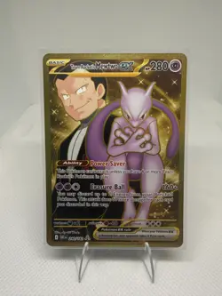 Team Rocket's Mewtwo ex 240/182 Destined Rivals Pokemon Gold Hyper Rare NM - Image 1