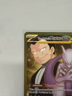 Team Rocket's Mewtwo ex 240/182 Destined Rivals Pokemon Gold Hyper Rare NM - Image 2