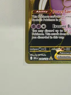 Team Rocket's Mewtwo ex 240/182 Destined Rivals Pokemon Gold Hyper Rare NM - Image 4