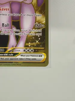 Team Rocket's Mewtwo ex 240/182 Destined Rivals Pokemon Gold Hyper Rare NM - Image 5