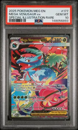 2025 POKEMON MEGA EVOLUTION SPECIAL ILLUSTRATION RARE MEGA VENUSAUR EX PSA 10 - Image 1