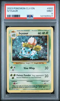 2023 POKEMON CLV-CLASSIC VENUSAUR & LUGIA EX DECK #002 IVYSAUR PSA 9 - Image 1