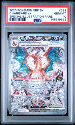 2023 POKEMON OBSIDIAN FLAMES SPECIAL ILLUSTRATION RARE #223 CHARIZARD EX PSA 10 - Image 1