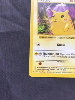Pokemon Cards: Base Set Shadowless Common: Red Cheek Pikachu 58/102 - Image 5
