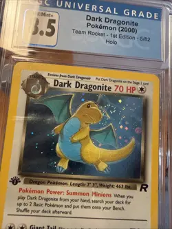 Dark Dragonite Holo 1st Edition 5/82 - Pokemon WOTC - Rocket - CGC 8.5 Swirl 🍥 - Image 2