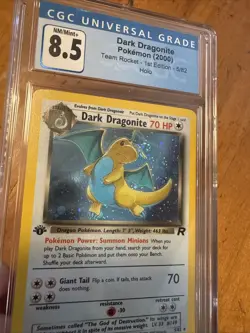 Dark Dragonite Holo 1st Edition 5/82 - Pokemon WOTC - Rocket - CGC 8.5 Swirl 🍥 - Image 3