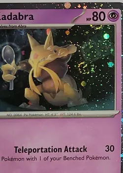 Fart Swirl 🌀 Kadabra 064/165 Cosmos Holo Bleed Error Rare Pokemon TCG ✨ - Image 1