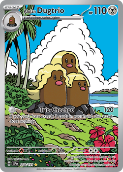 ALOLAN DUGTRIO 208/191 ILLUSTRATION RARE SURGING SPARKS POKEMON - Image 1