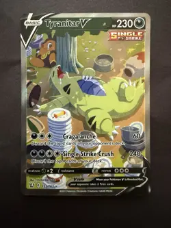 Pokemon Tyranitar V Single Strike Full Art Holo 155/163 Battle Styles - Image 1
