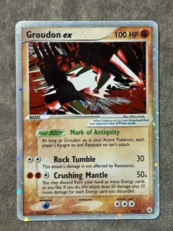 POKEMON GROUDON EX 93/101 EX HIDDEN LEGENDS HOLO ULTRA RARE 2004 NM - Image 1