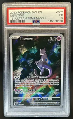 2023 Pokemon SV Black Star Promos Mewtwo #052 PSA 5 - Image 1