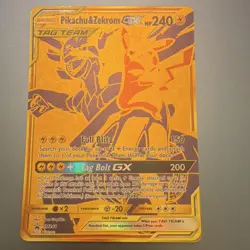 Pikachu & Zekrom GX SM248 TAG TEAM GX Full Art Promo Holo Pokemon Card - Image 1